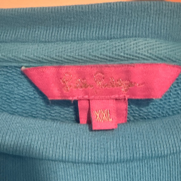 Lilly Pulitzer blue sweatshirt - Picture 2 of 3